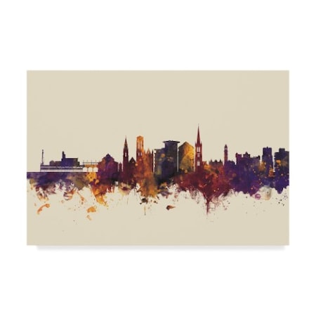Michael Tompsett 'Bournemouth England Skyline Iii' Canvas Art,22x32